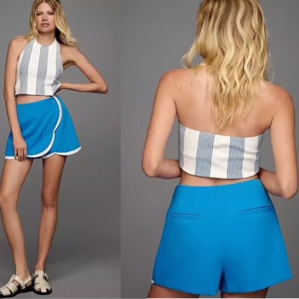 Maeve Blue Women's Skort with White Trim